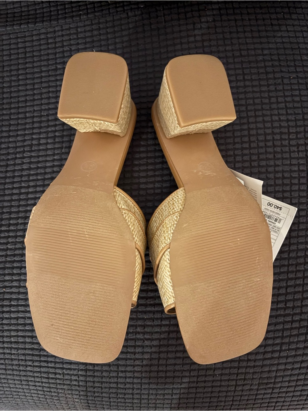 Women's Tan Jewel Buckle Slide Sandals - Picture 7 of 7